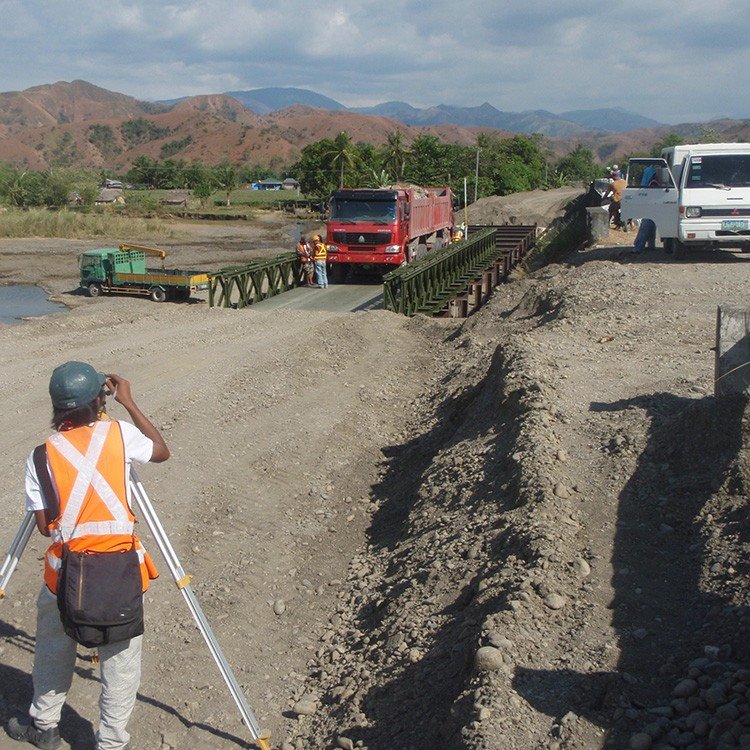 Philippines Type 321 30-meter Double-Row Single-Layer Reinforced Bailey Steel Bridge high quality